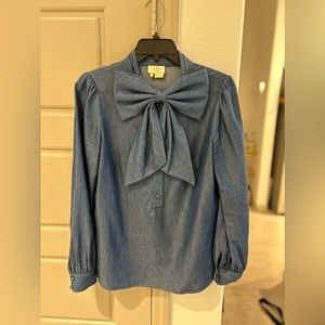 kate spade chambray bow top